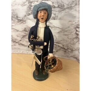 Byers Choice Retired 1998 Cries of London Candlestick Vendor  12” Tag
